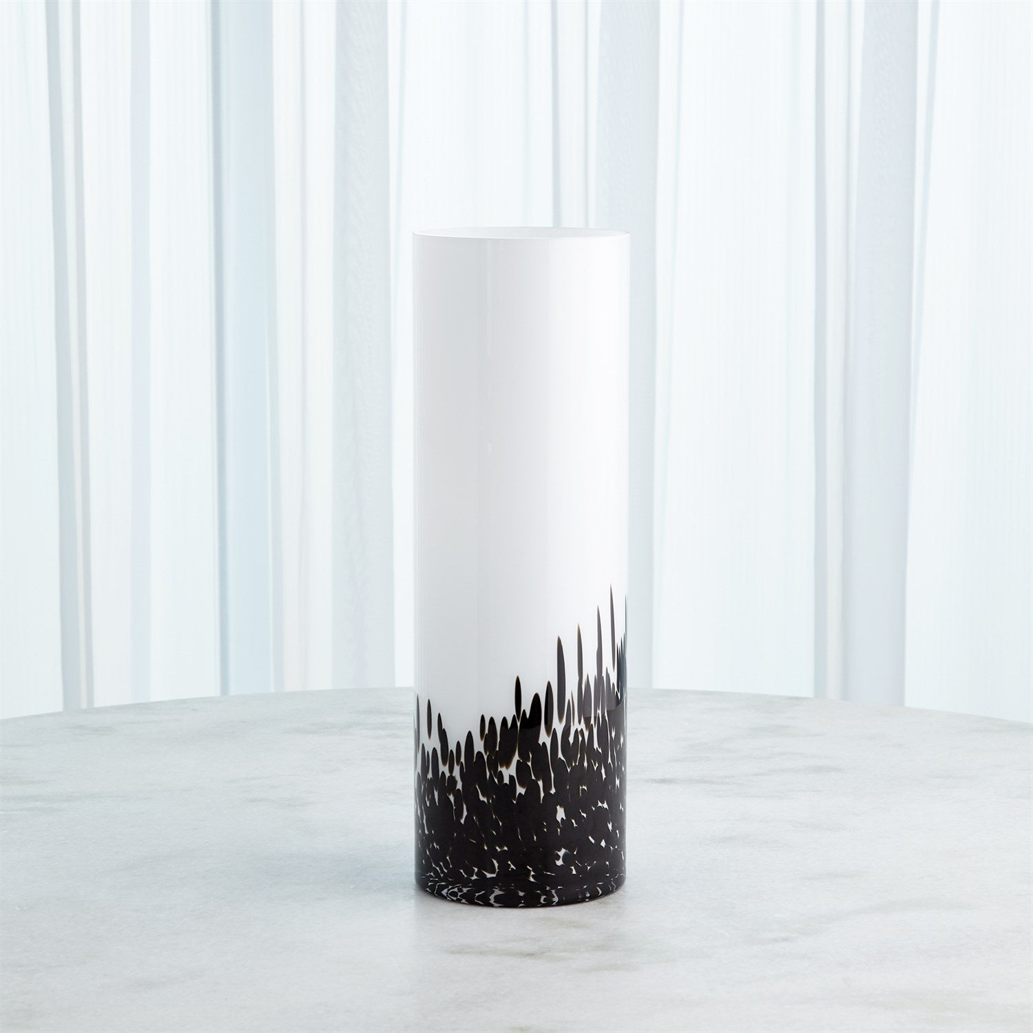 Global Views Confetti Vase - BlackWhite