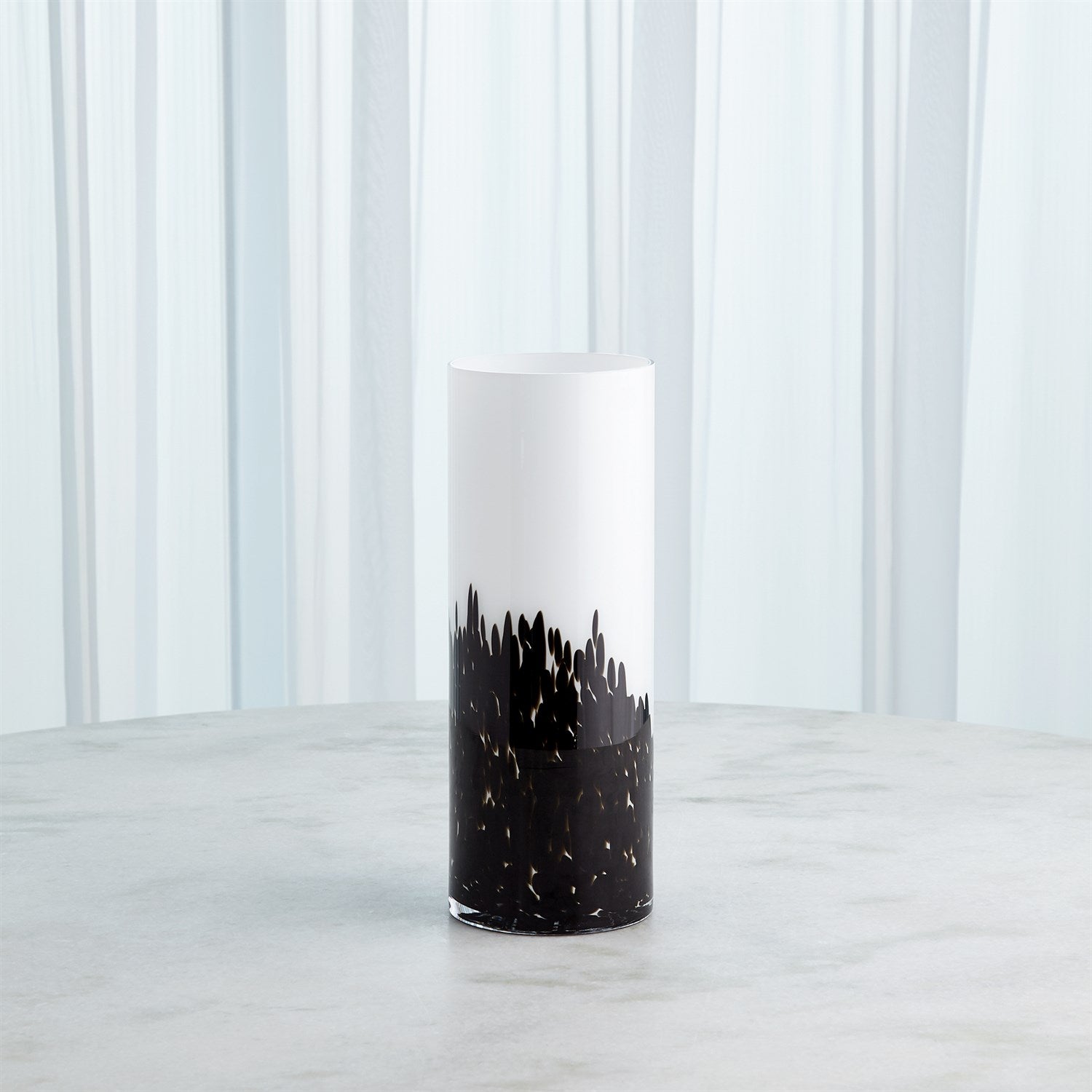 Global Views Confetti Vase - BlackWhite