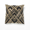 Global Views Woven Lines Pillow - Black/Gold