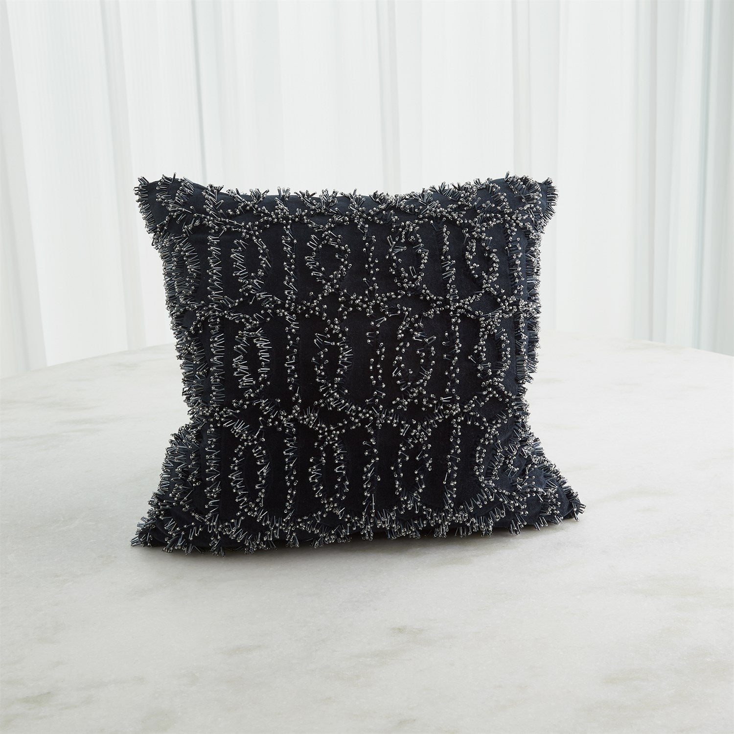 Global Views Circles Beaded Pillow