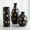 Global Views Dimples Vase - Black