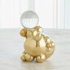 Global Views Bubble Orb Holder - Brass with Crystal