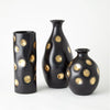 Global Views Dimples Vase - Black