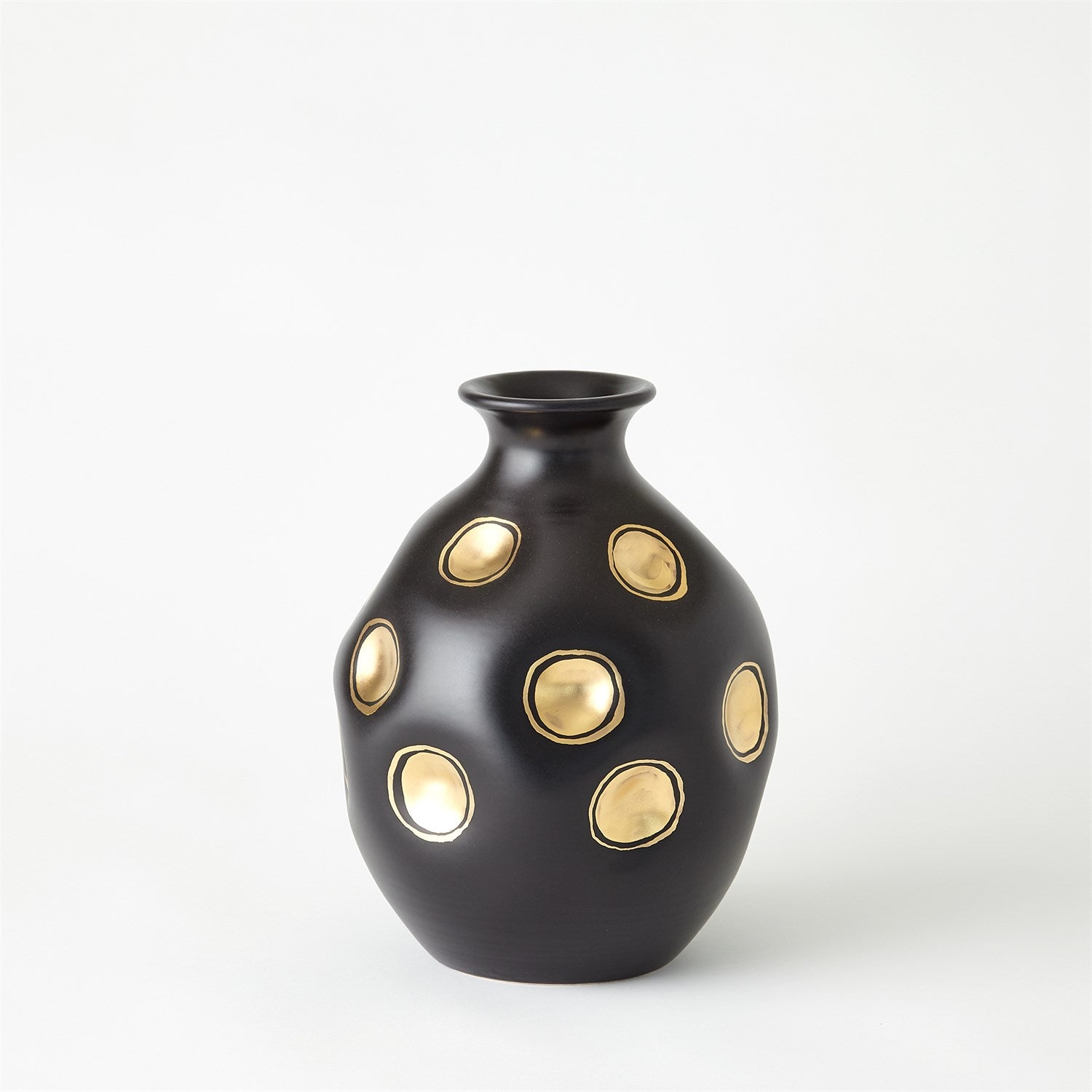 Global Views Dimples Vase - Black