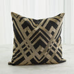 Global Views Woven Lines Pillow - Black/Gold