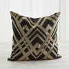 Global Views Woven Lines Pillow - Black/Gold