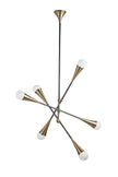 Sunpan Zenith Chandelier - Brass And Black