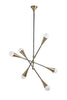 Sunpan Zenith Chandelier - Brass And Black