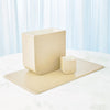 Global Views Radius Edge Leather Desk Accessories - Beige
