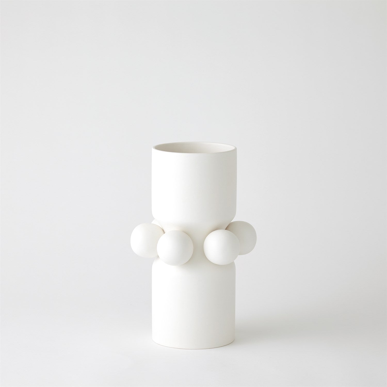Global Views Hera Vase & Bowl - Matte White