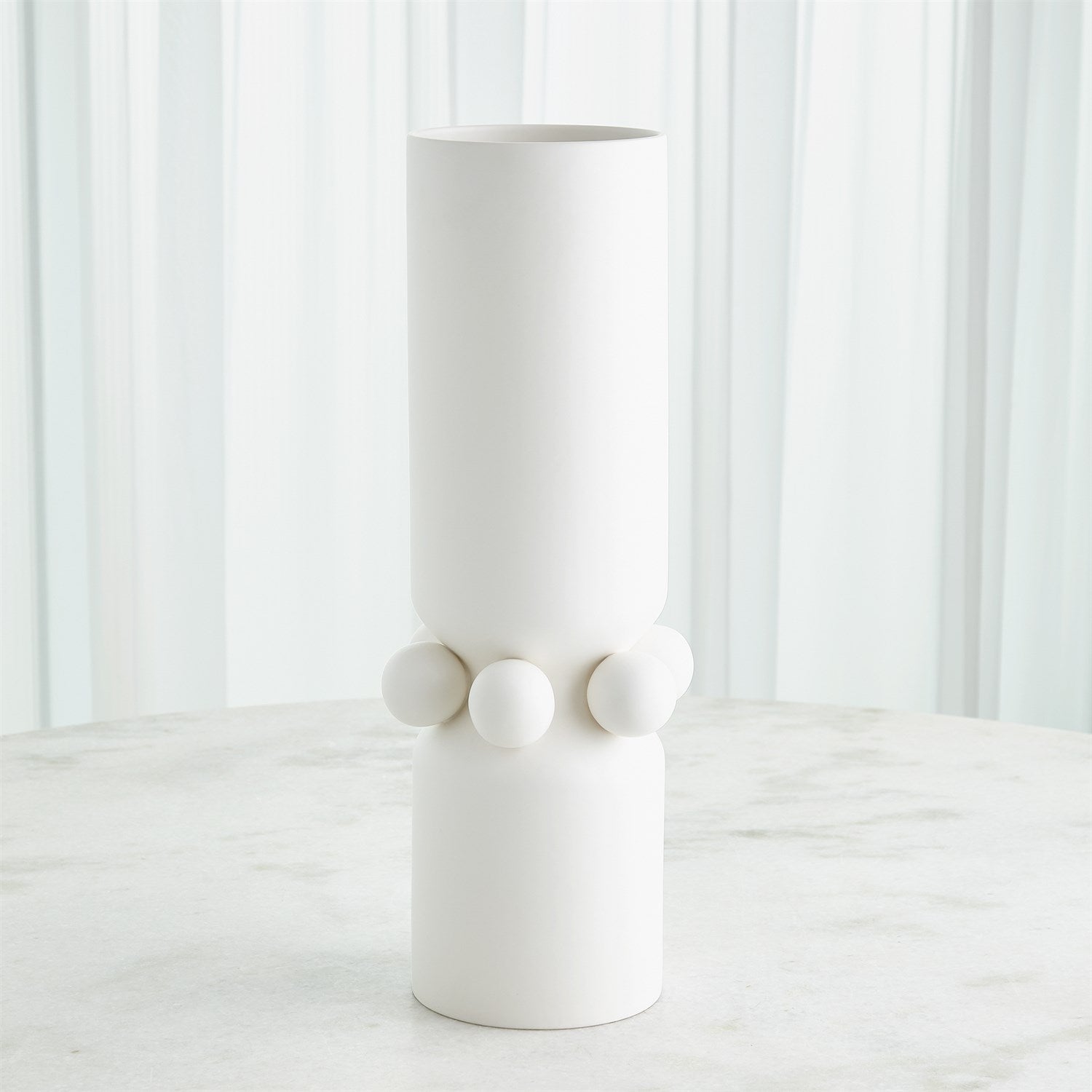 Global Views Hera Vase & Bowl - Matte White