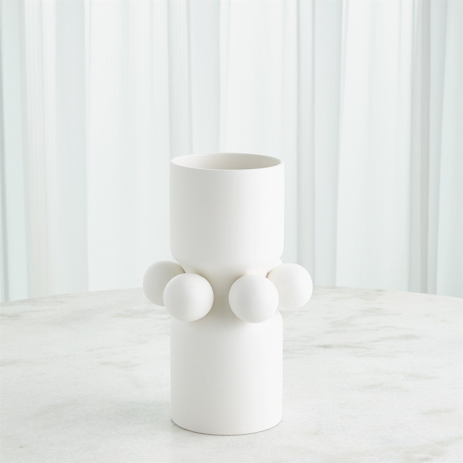 Global Views Hera Vase & Bowl - Matte White