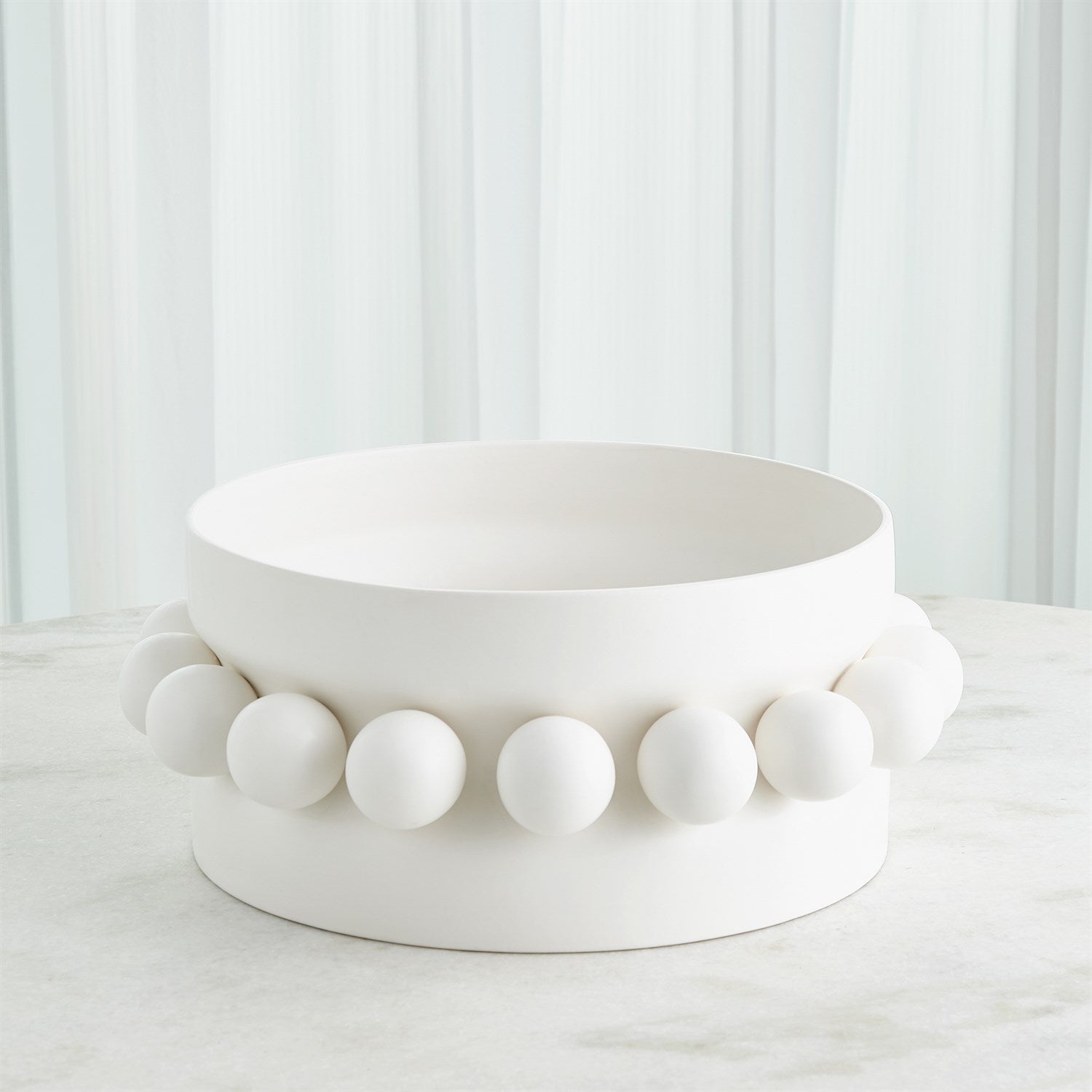 Global Views Hera Vase & Bowl - Matte White