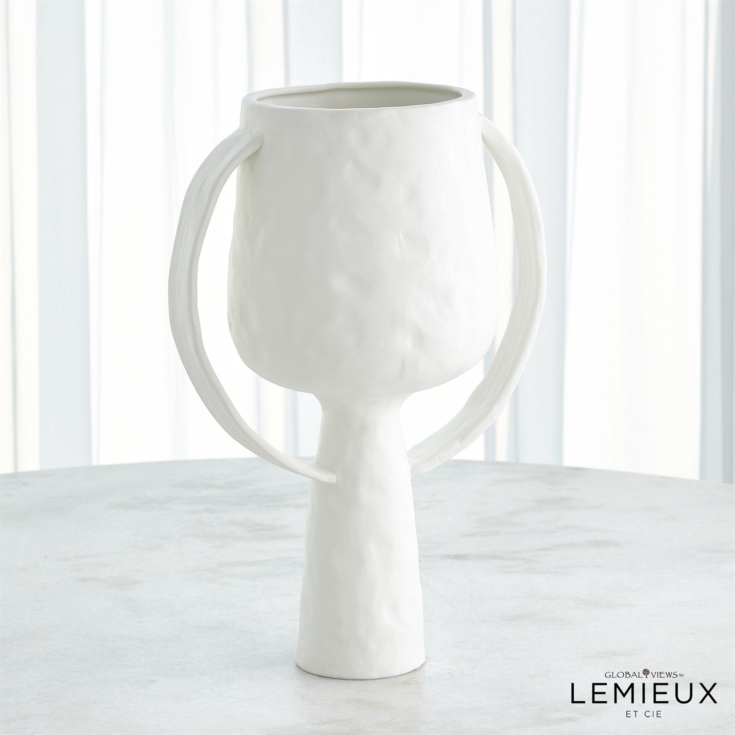 Global Views Aquitaine Vase - Matte White
