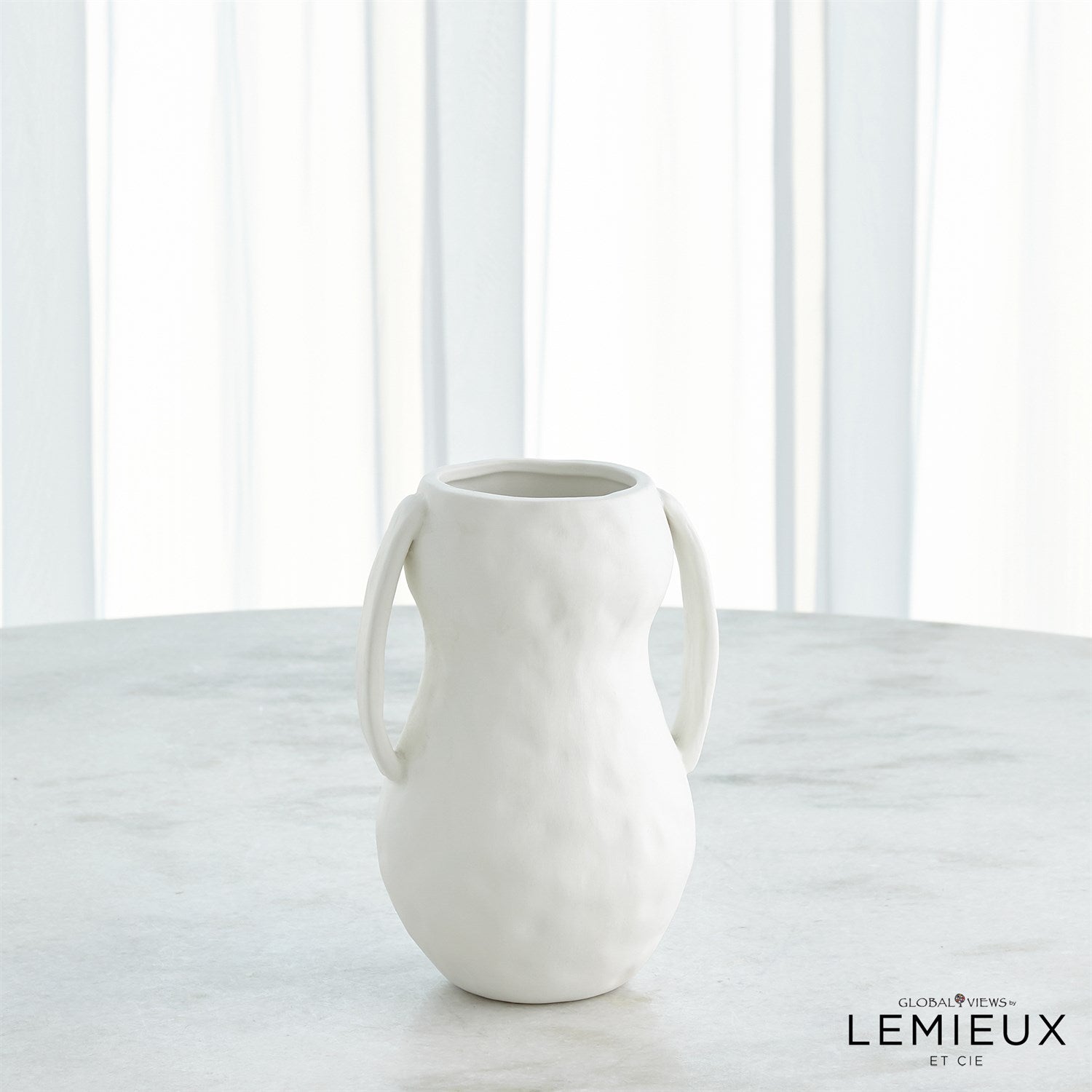 Global Views Aquitaine Vase - Matte White