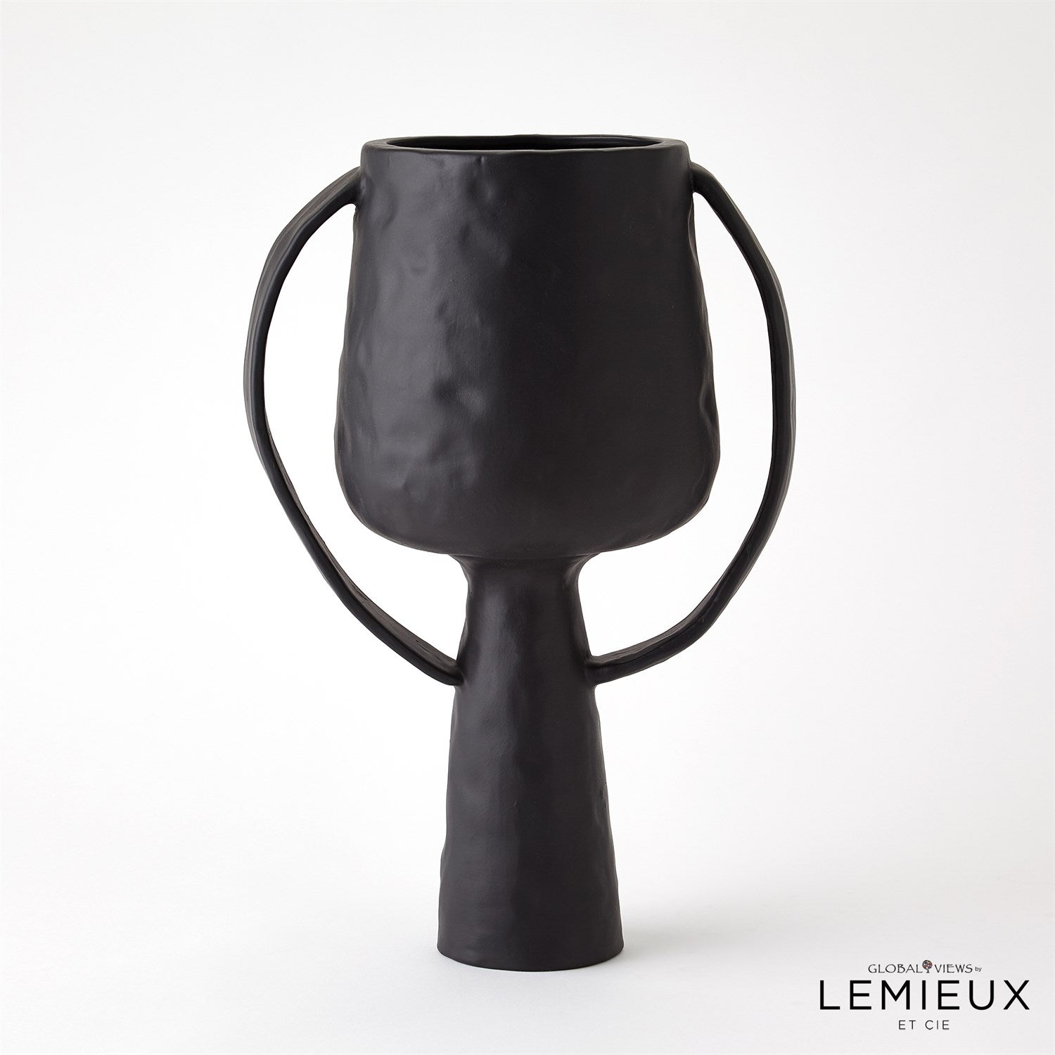 Global Views Aquitaine Vase - Matte Black