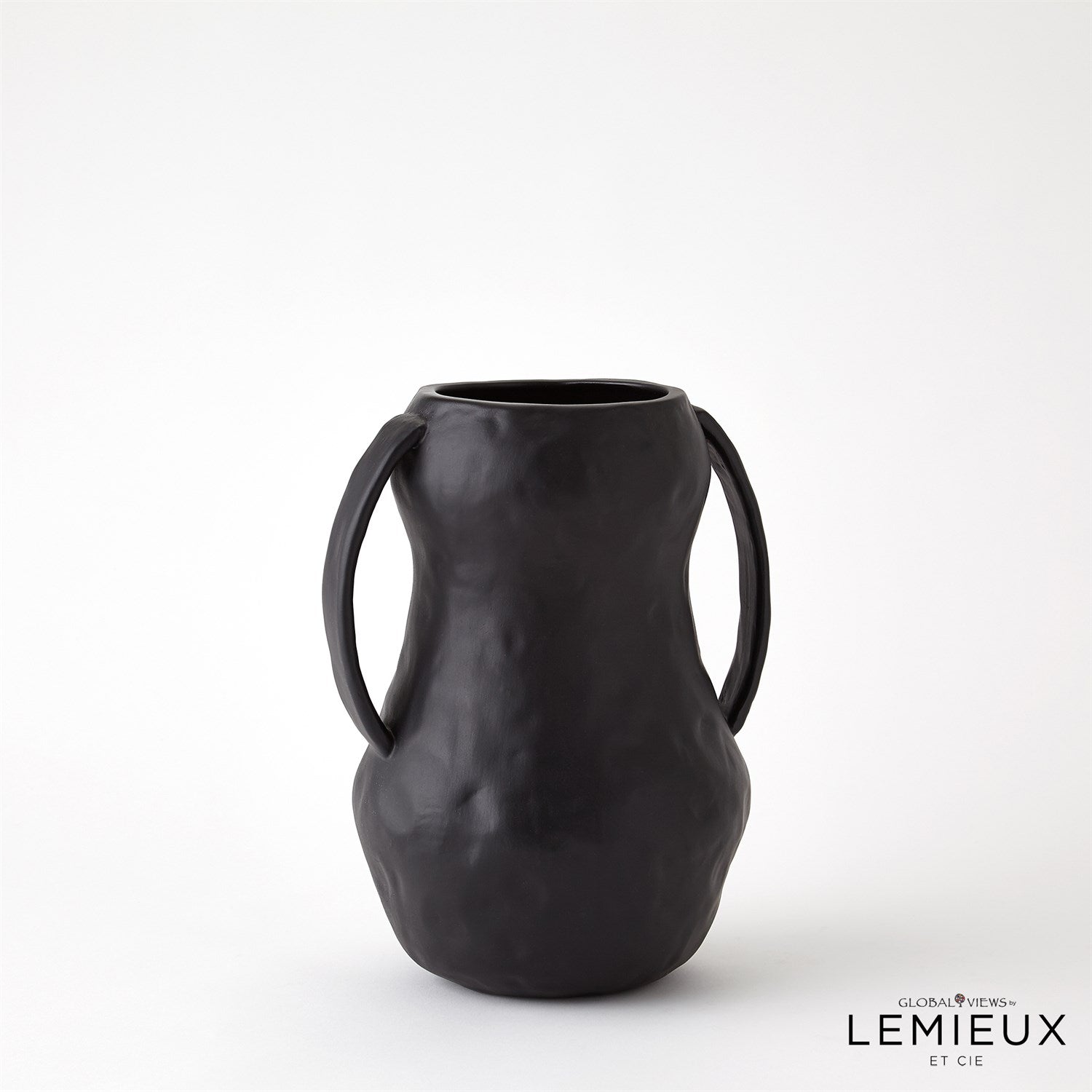 Global Views Aquitaine Vase - Matte Black