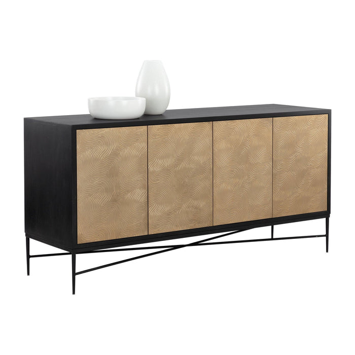 Sunpan Algarve Sideboard - Black / Champagne Gold