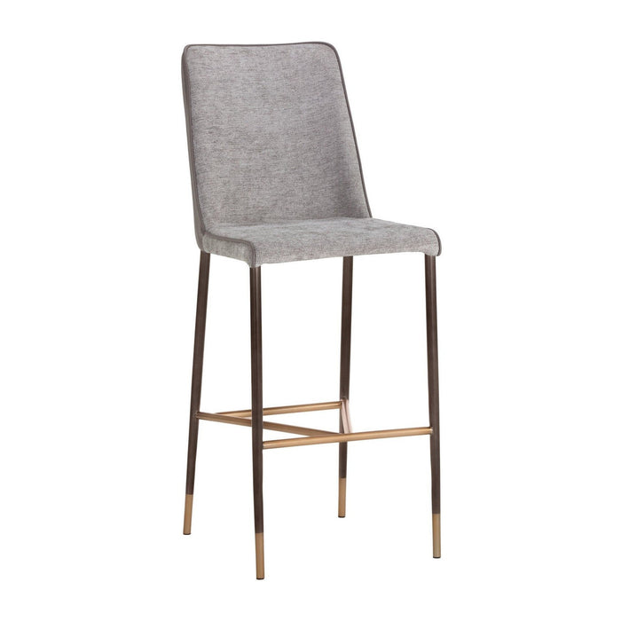 Sunpan Klaus Barstool - Gunmetal - Flint Grey / Napa Taupe