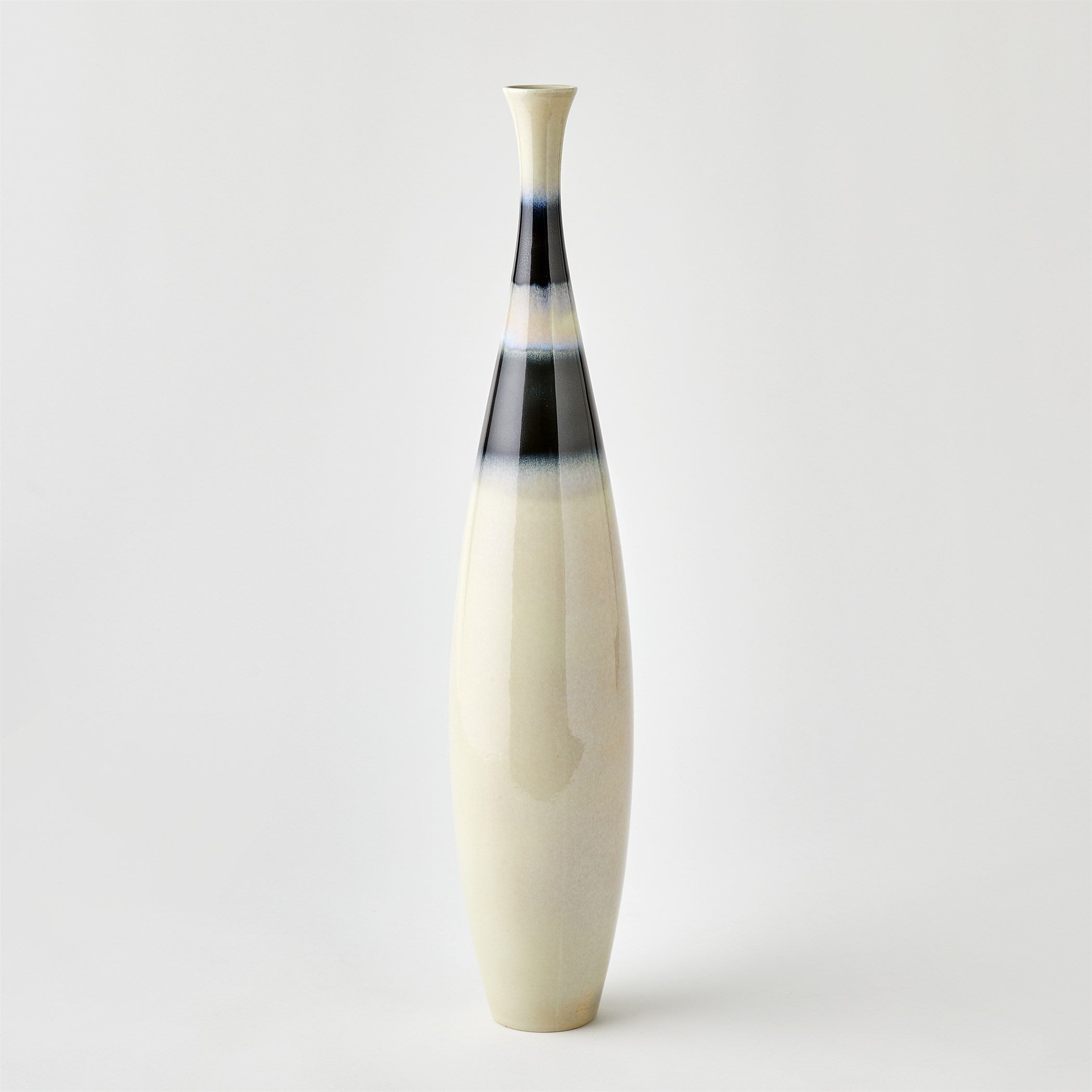 Global Views Banded Bottle Cobalt