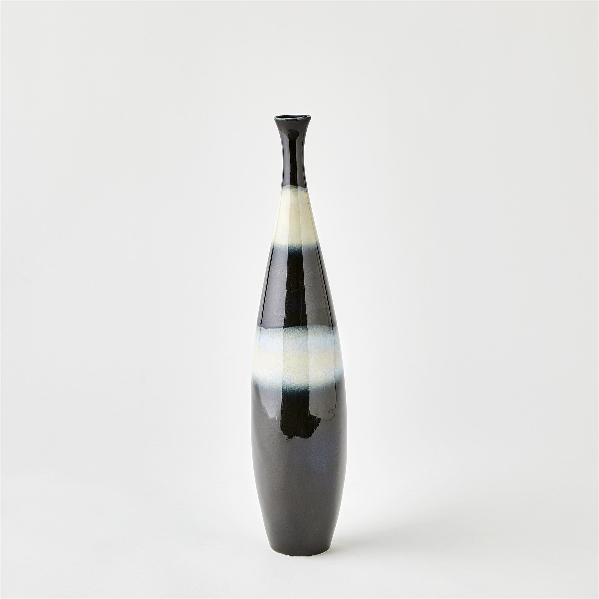 Global Views Banded Bottle Cobalt
