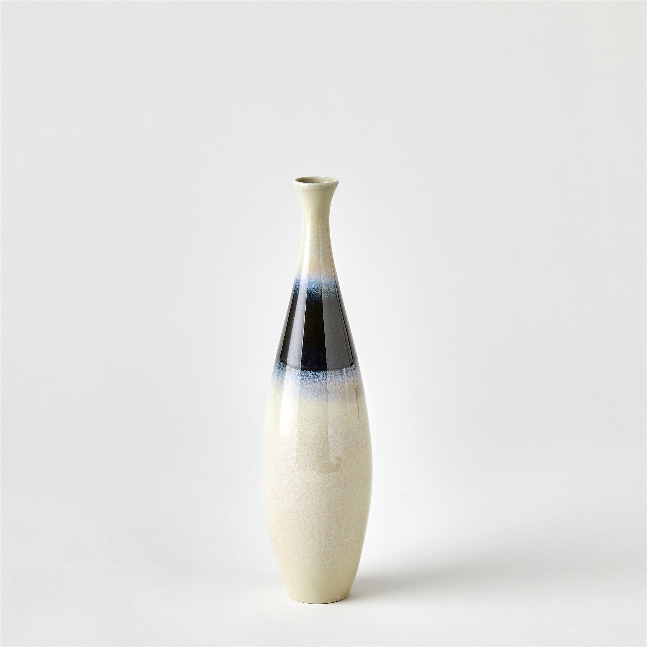 Global Views Banded Bottle Cobalt