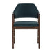 Sunpan Milton Dining Armchair - Smoke Acacia - Meg Dusty Teal