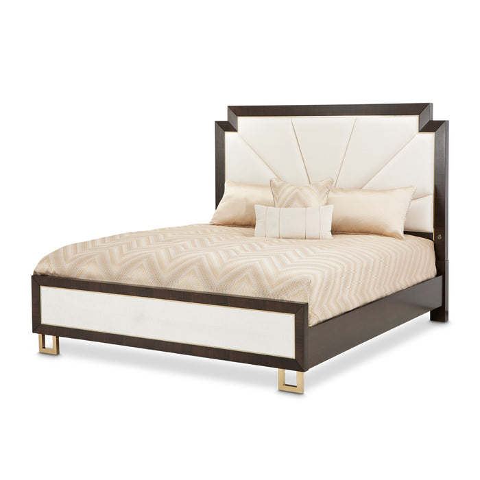 Michael Amini Belmont Place Upholstered Bed - Espresso