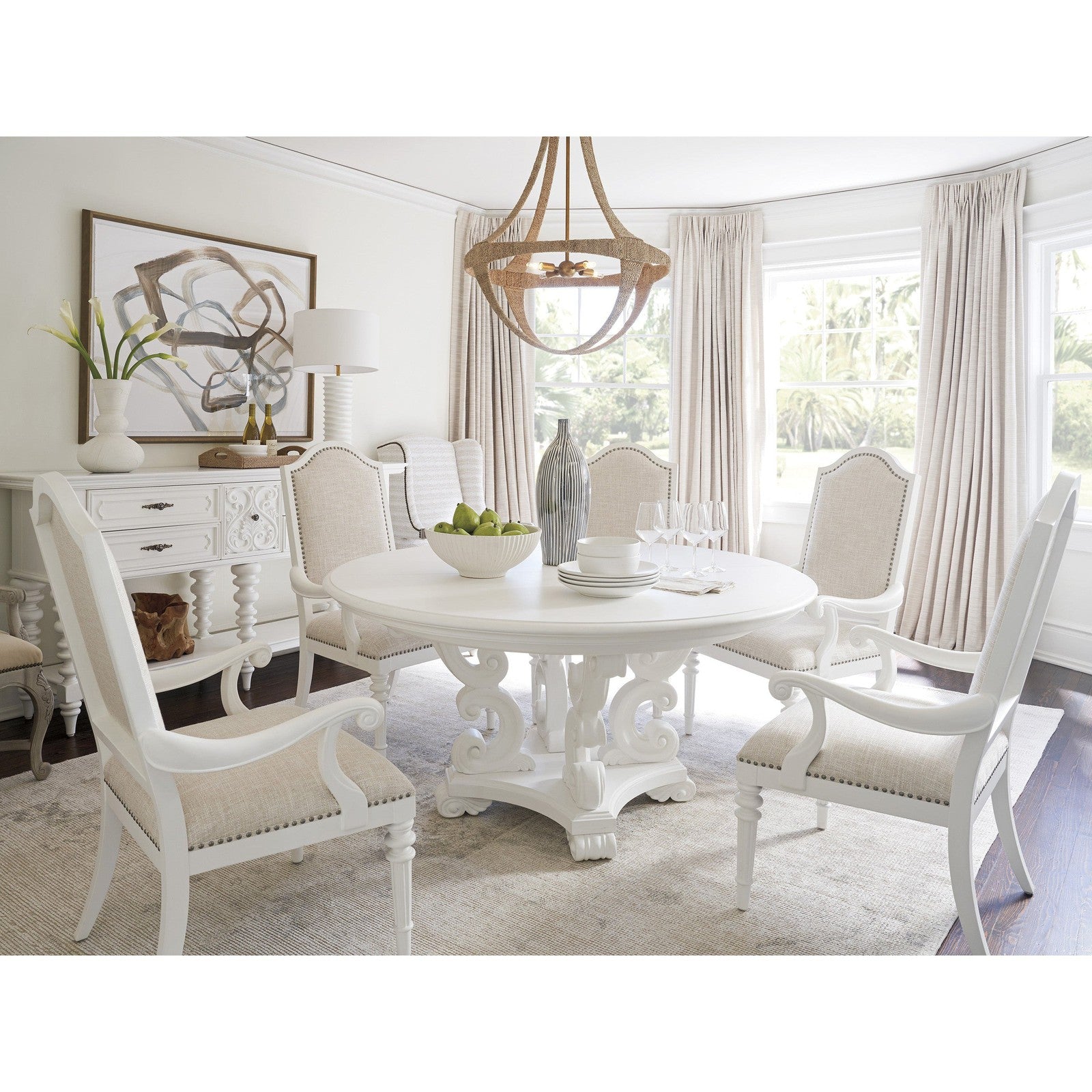 Barclay Butera Villa Blanca Modena Round Dining Table