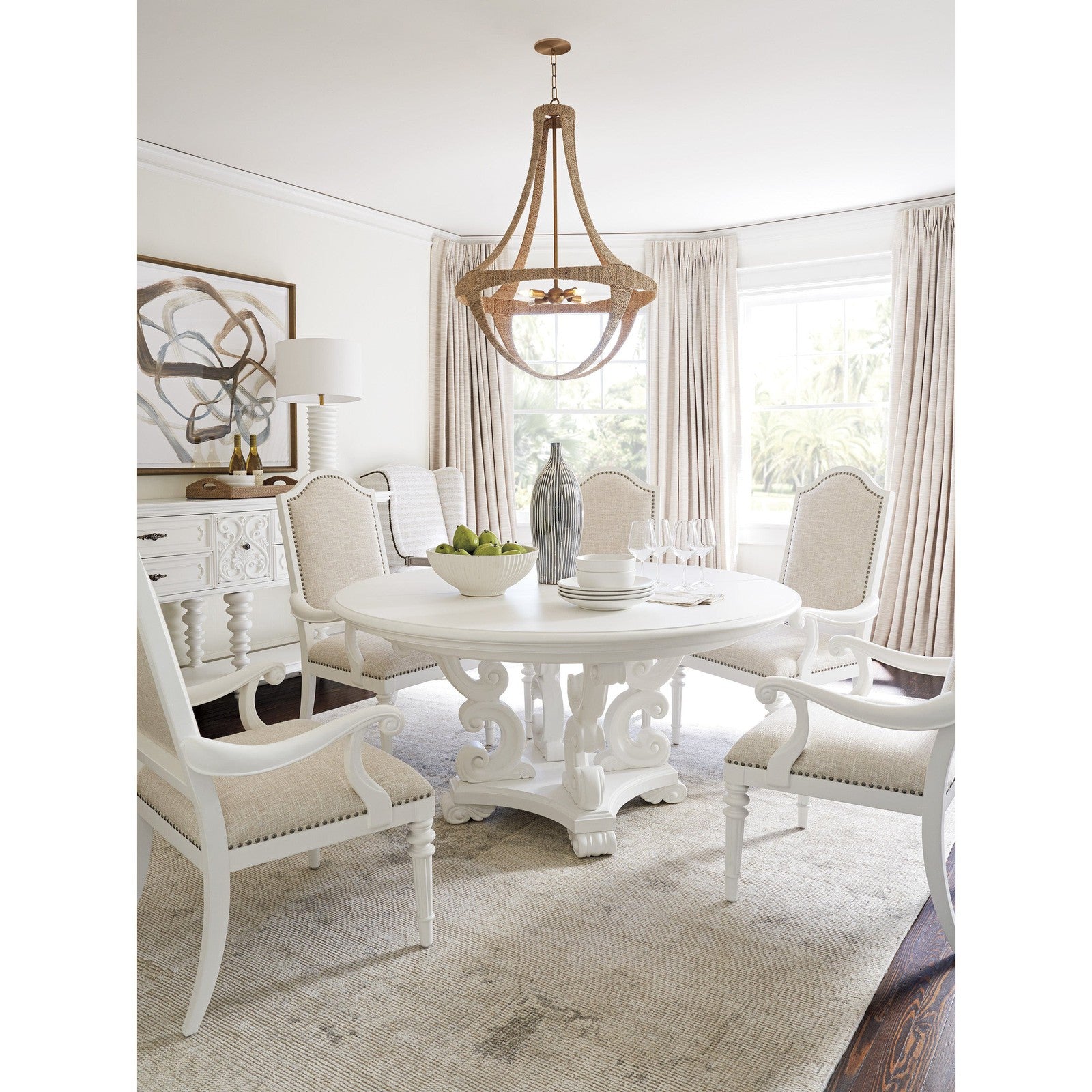 Barclay Butera Villa Blanca Modena Round Dining Table