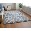 Feizy Mynka 39ICF Transitional Diamond in Blue/Ivory
