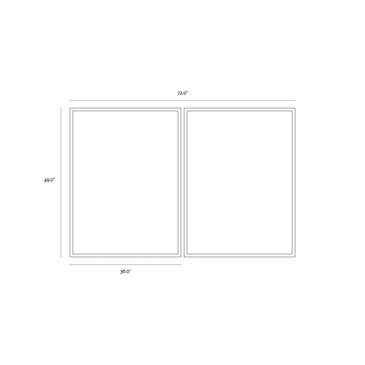 Sunpan Door To Door Natural Frame - Set of 2