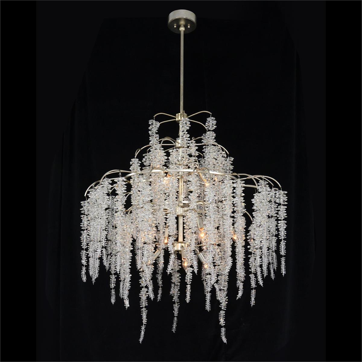 John Richard Cascading Crystal Twelve-Light Chandelier