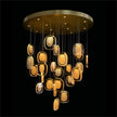 John Richard Bansho: Layered Glass Thirty-Nine-Light Drop Pendant Chandelier