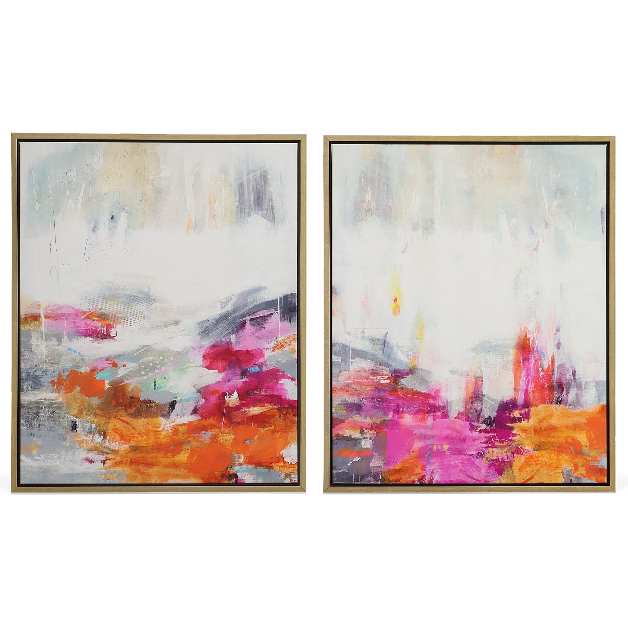 Uttermost Color Theory Framed Abstract Art - Set of 2