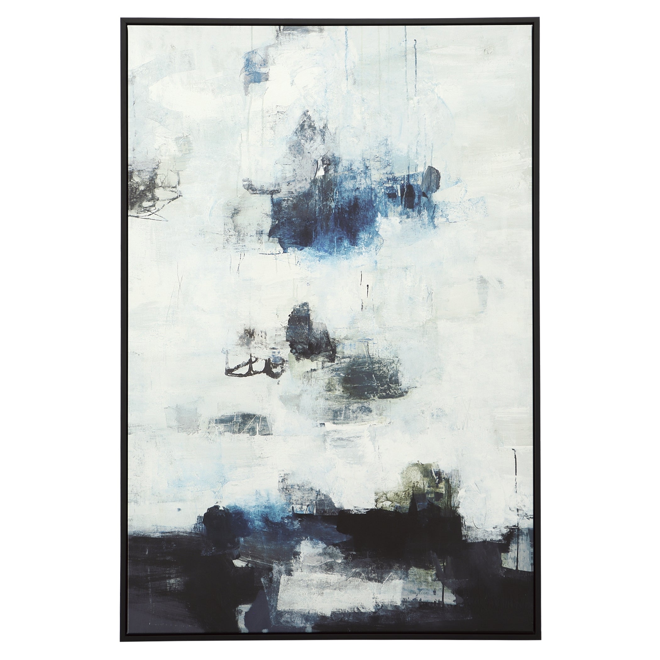 Uttermost Black And Blue Framed Abstract Art