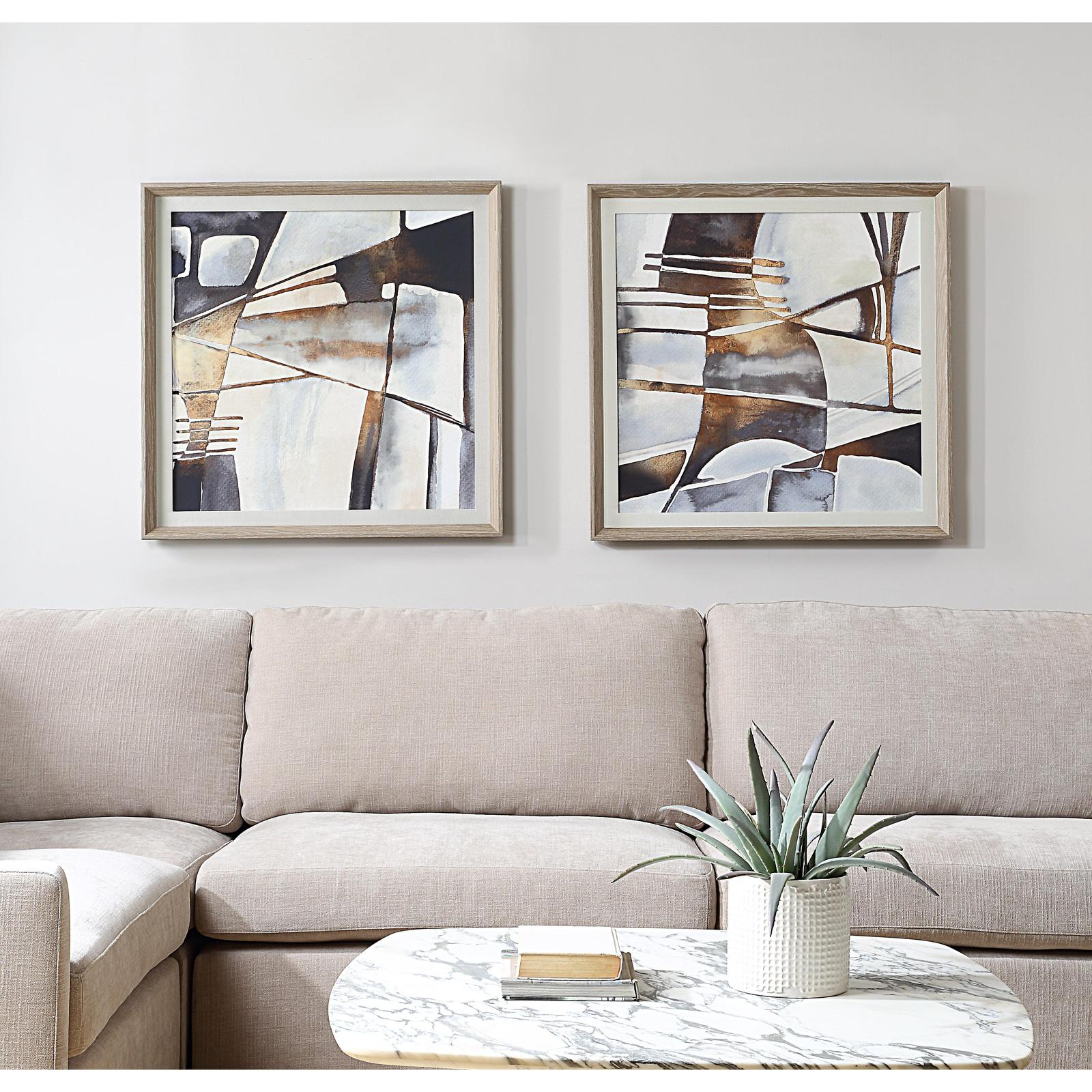 Uttermost Vetri Framed Abstract Prints - Set of 2