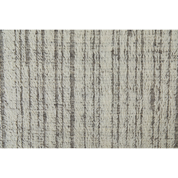 Feizy Ashby 8906F Transitional Stripes Rug in Ivory/Gray