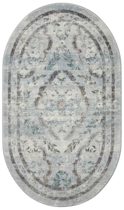 Rifle Paper Courtyard COU-02 Rug Blue