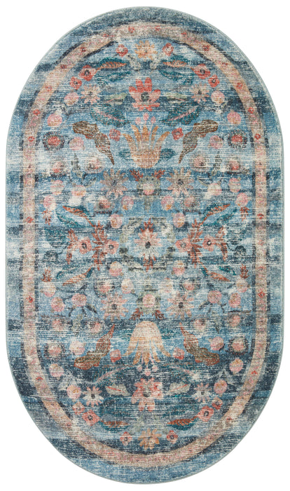 Rifle Paper Courtyard COU-03 Rug Blue