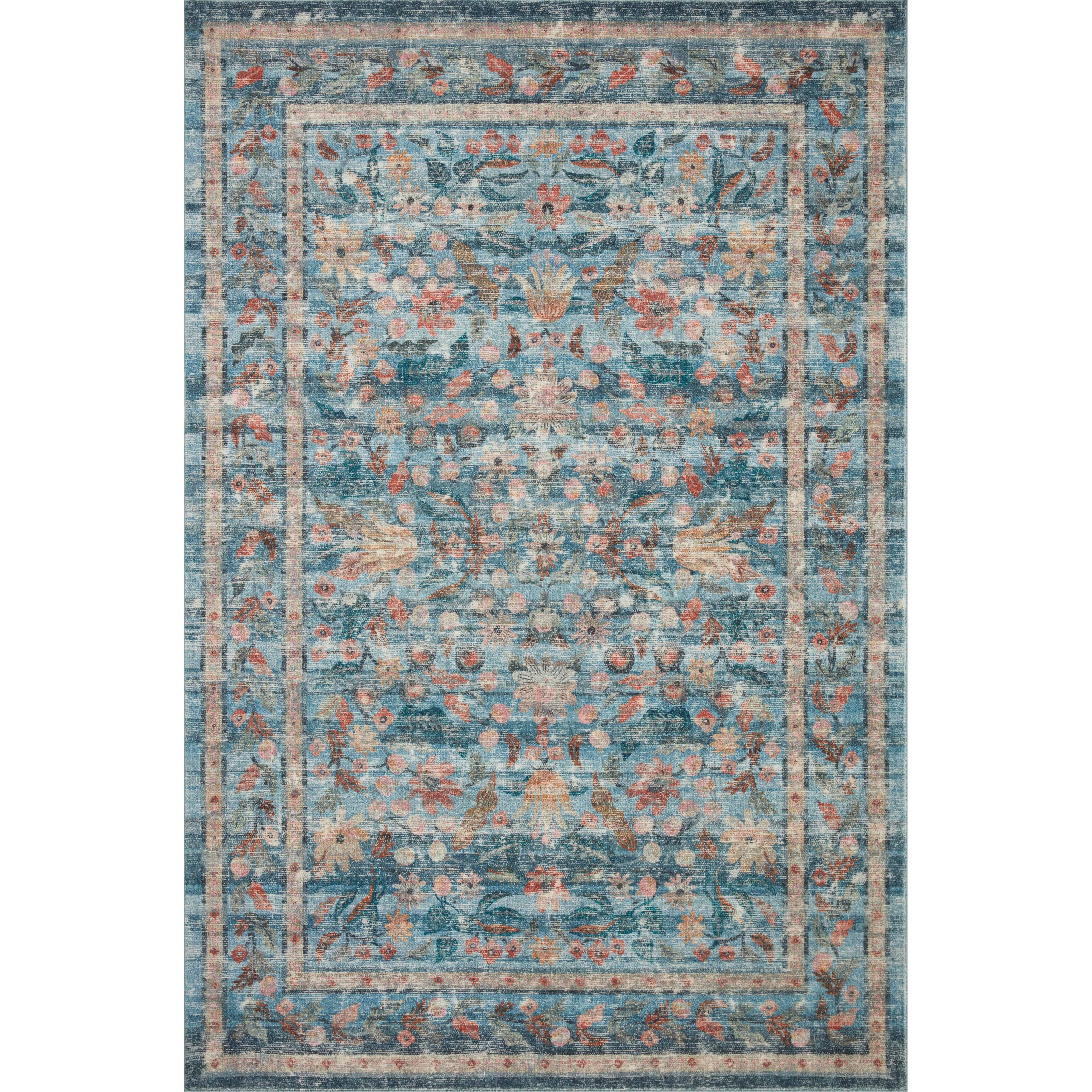 Rifle Paper Courtyard COU-03 Rug Blue