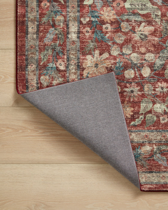 Rifle Paper Courtyard COU-03 Rug Crimson