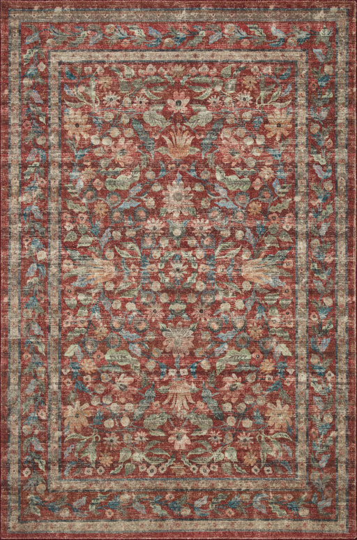 Rifle Paper Courtyard COU-03 Rug Crimson