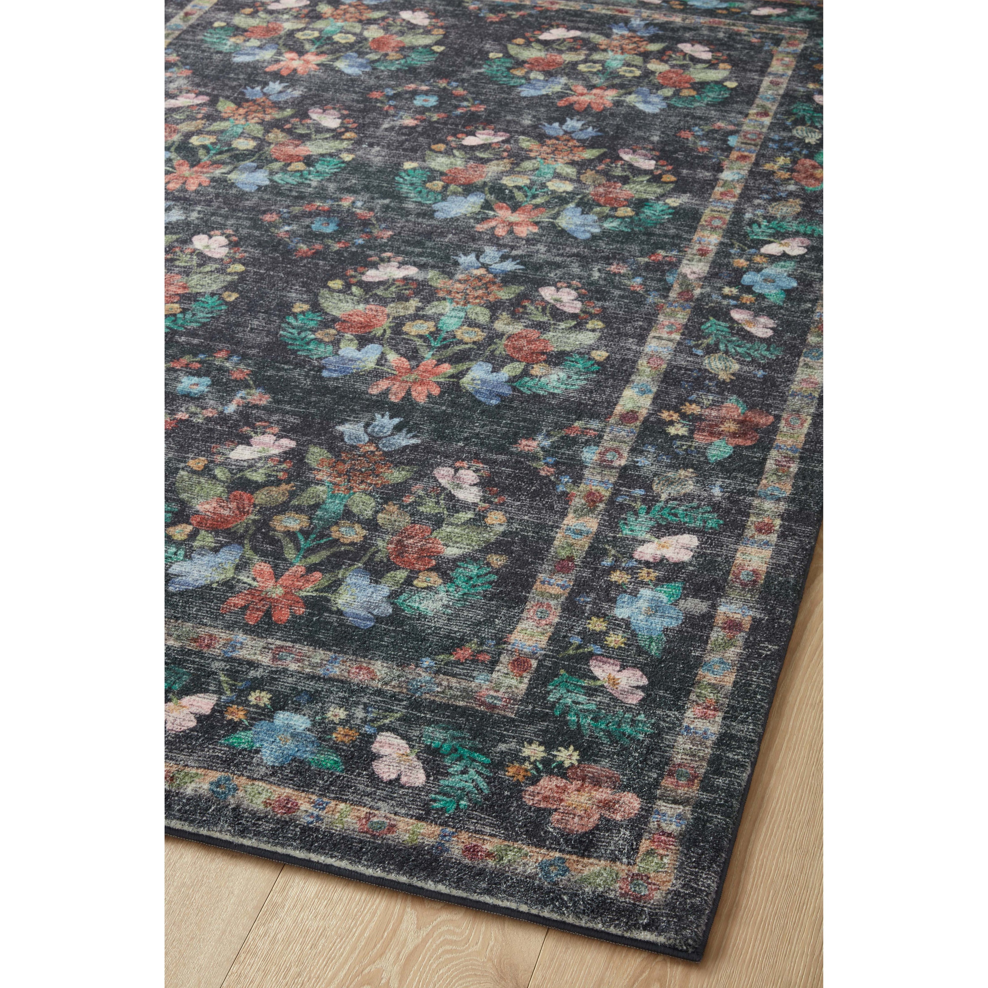 Rifle Paper Courtyard COU-04 Rug Charcoal