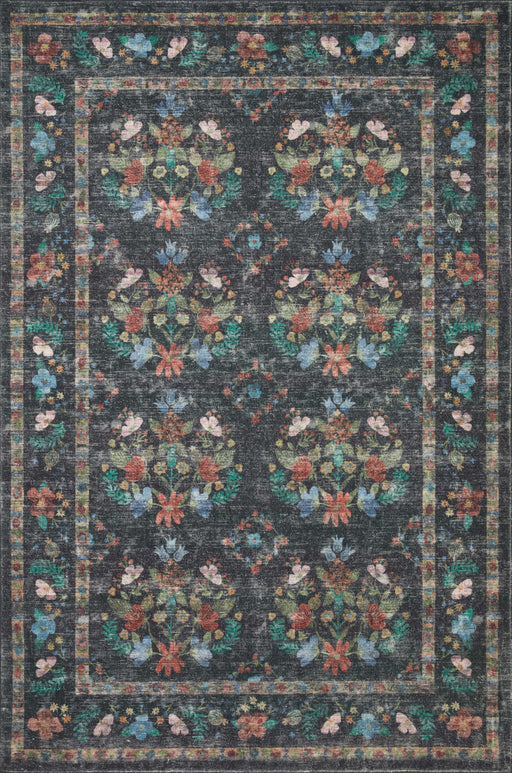 Rifle Paper Courtyard COU-04 Rug Charcoal