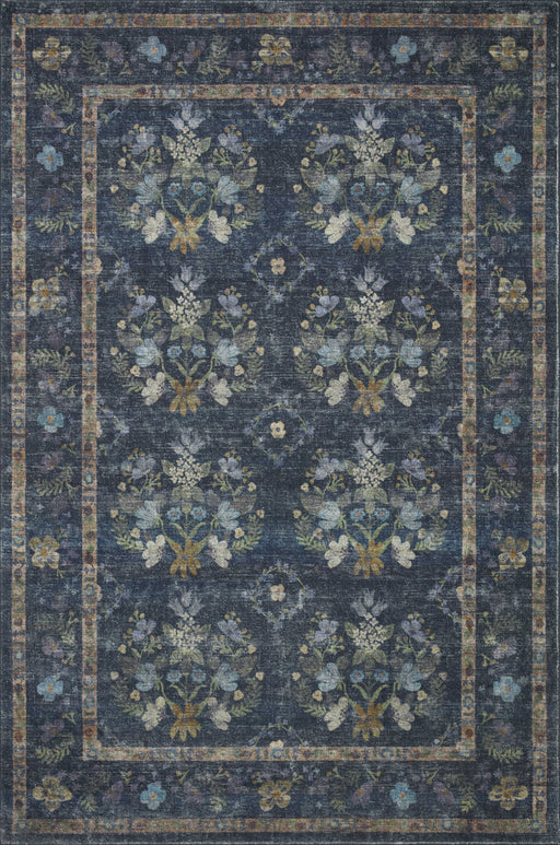 Rifle Paper Courtyard COU-04 Rug Navy