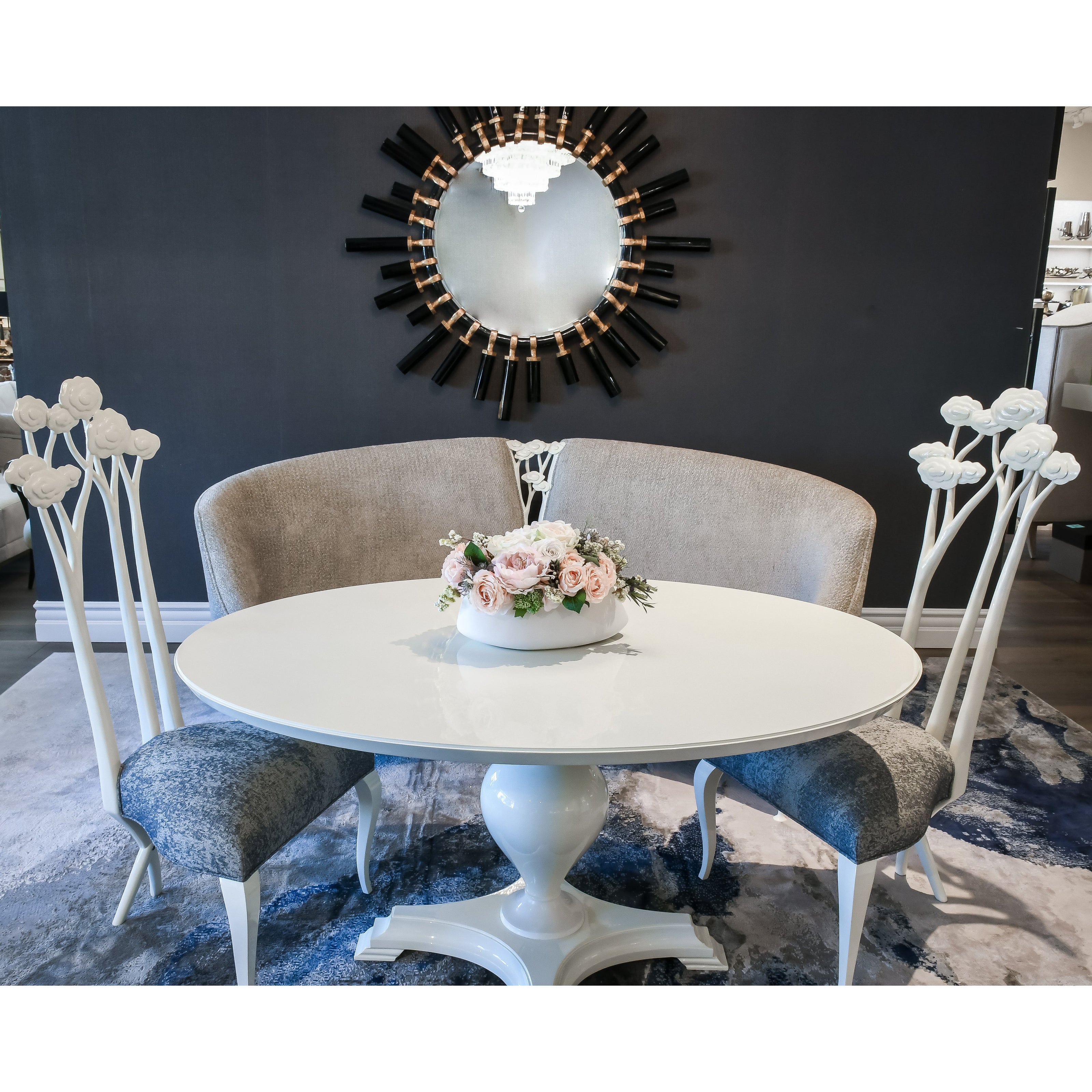 Christopher Guy Dining Table, Sofa + 2 Chairs Set Floor Sample