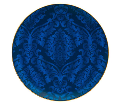 Haviland Damasse Underplate - Blue & Gold