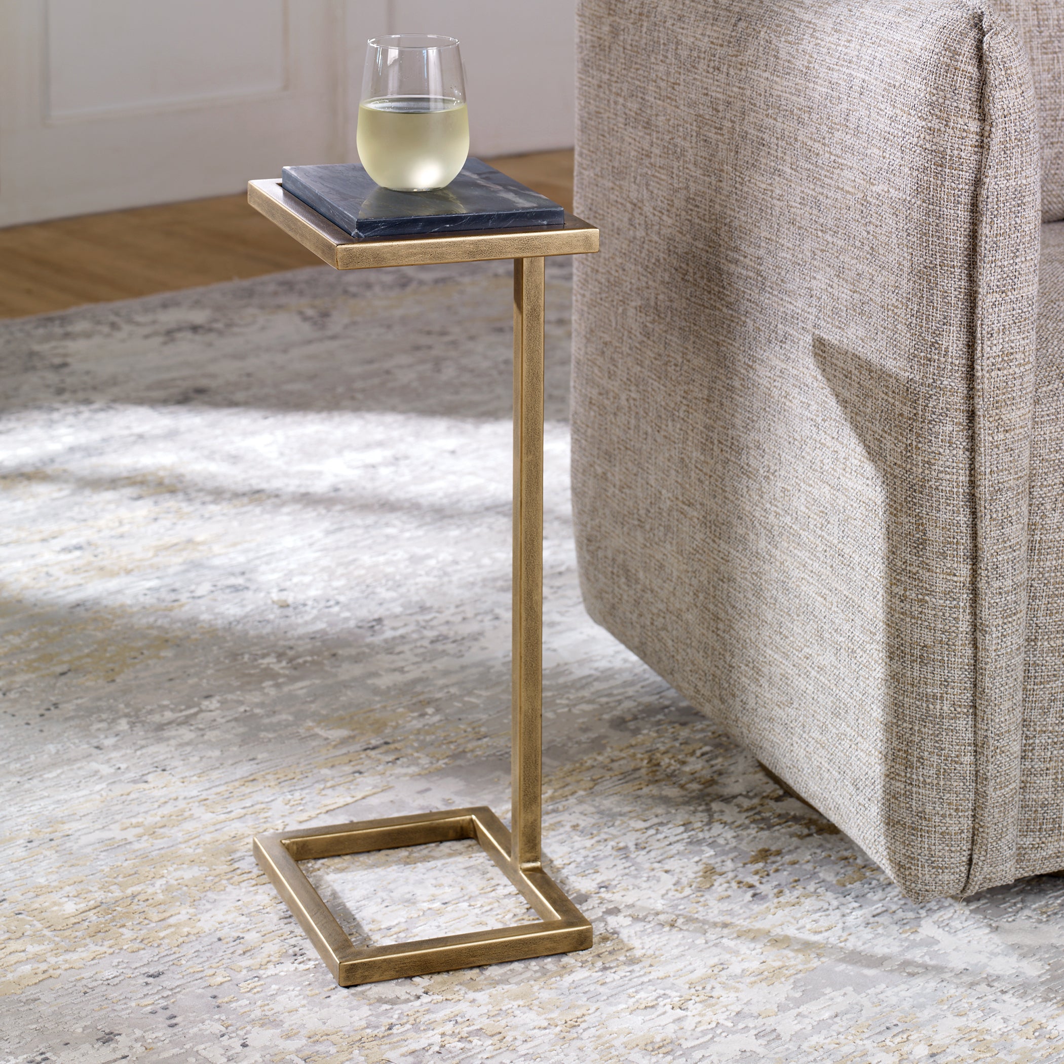 Modern Accents Honed Marble Top Martini Table