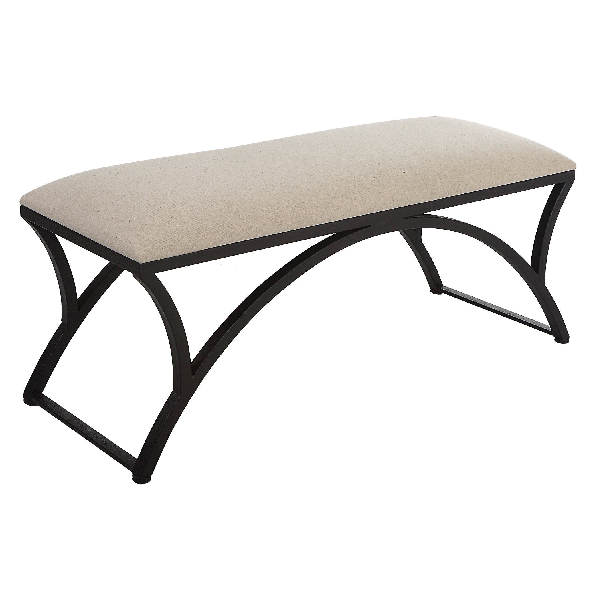 Modern Accents Upholstered Textured Arched Frame Bench